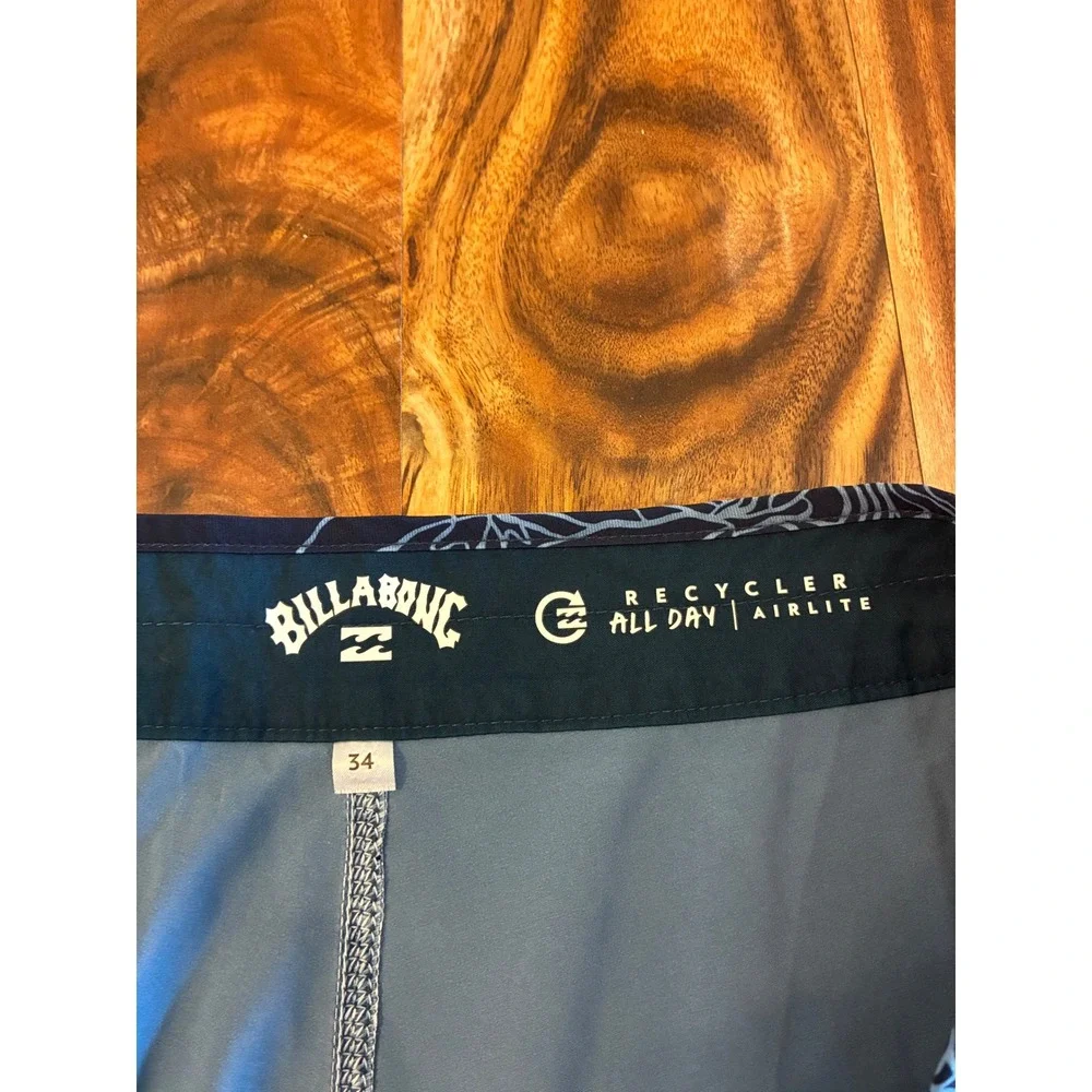 Billabong Recycler All‎ Day Airlite Board Shorts Navy Floral Mens 34 Swim Trunks